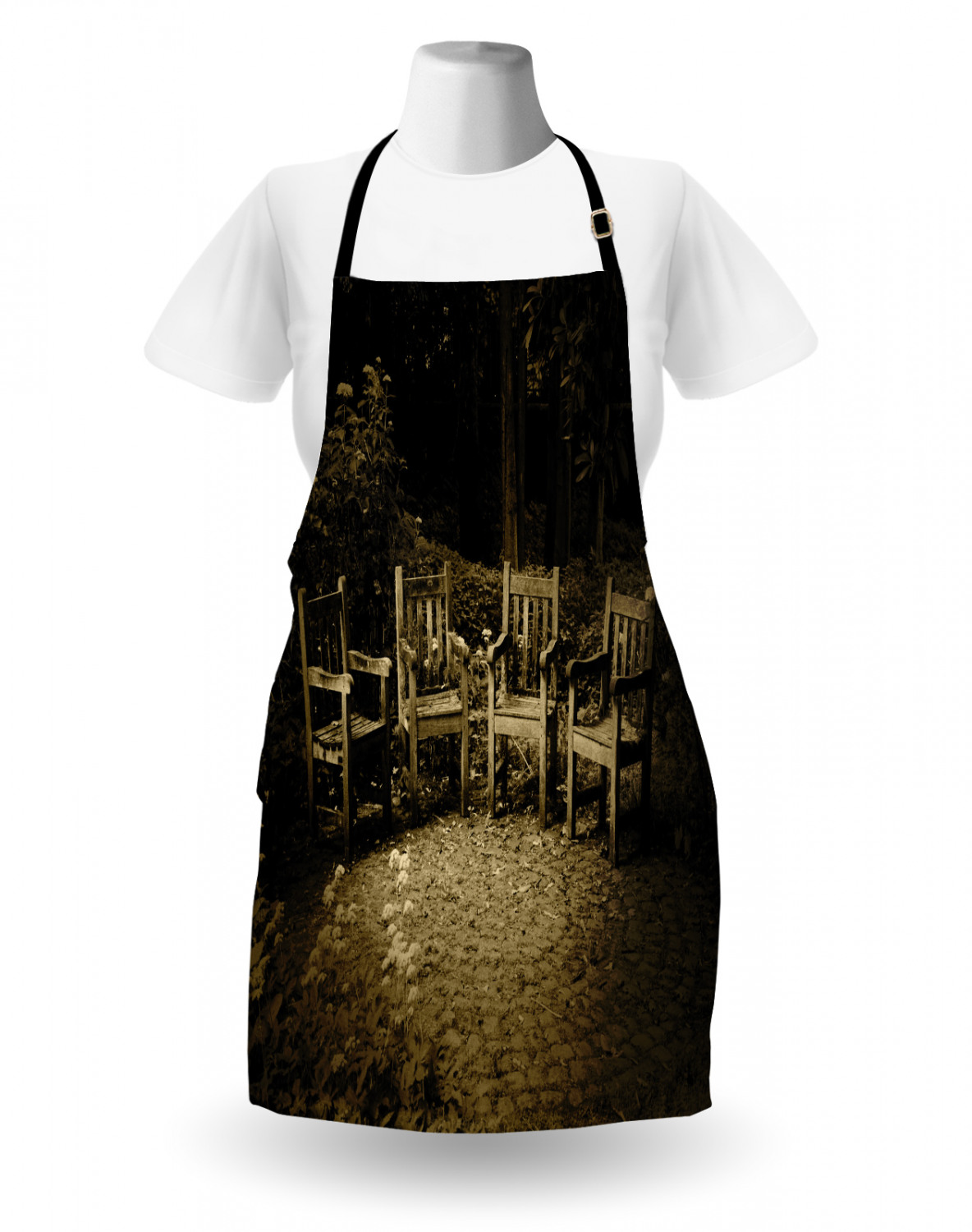 Ambesonne Apron Bib with Adjustable Neck for Adult Size Gardening