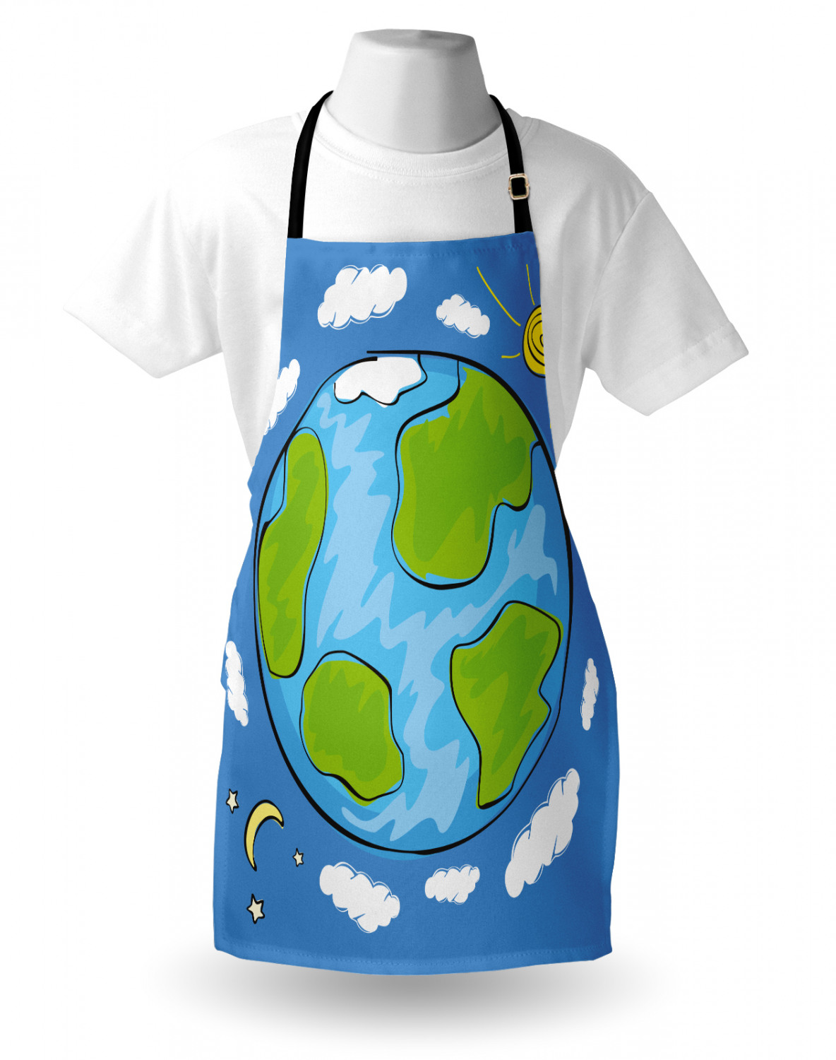 Details about / Comfortable Apron Bib with Adjustable Neck for Cooking by Ambesonne