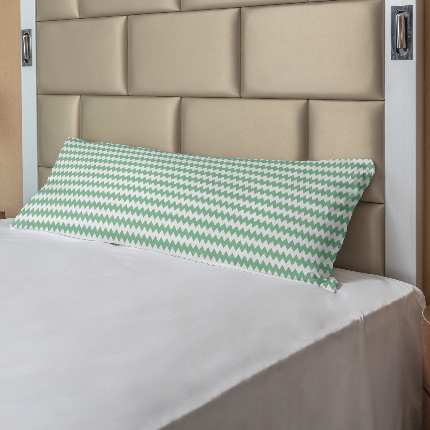 Ambesonne Chevron Zigzag Body Pillow Case Cover with Zipper Decorative Accent