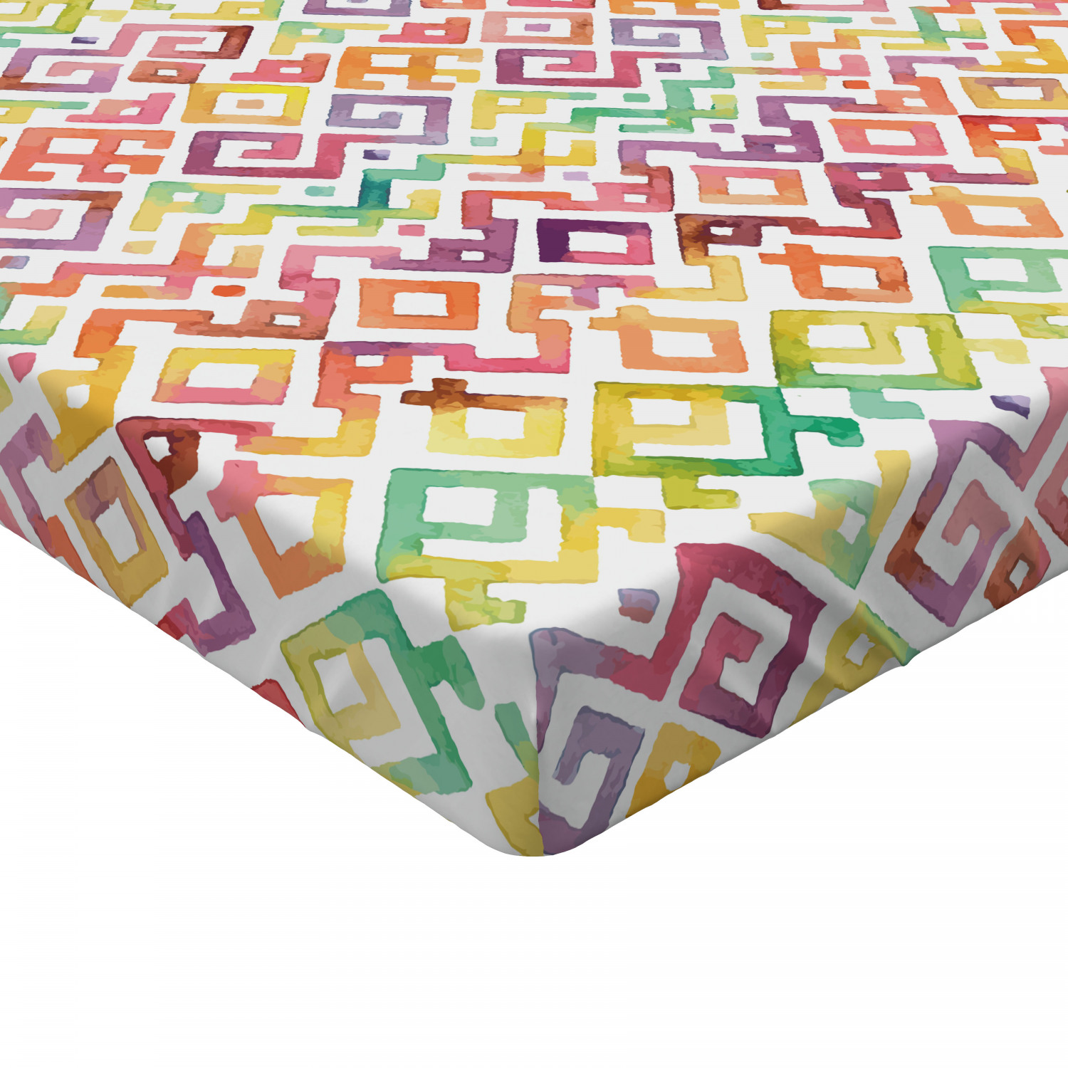Aztec Fitted Sheet Cover with All-Round Elastic Pocket in 4 Sizes