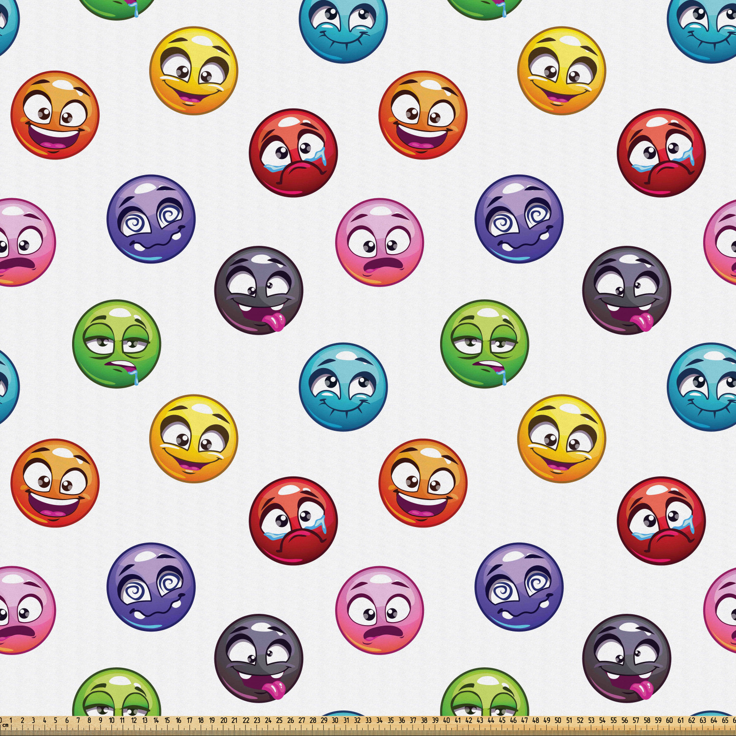 Emoji microfibra de tela en piezas diferentes rostros Cartoon