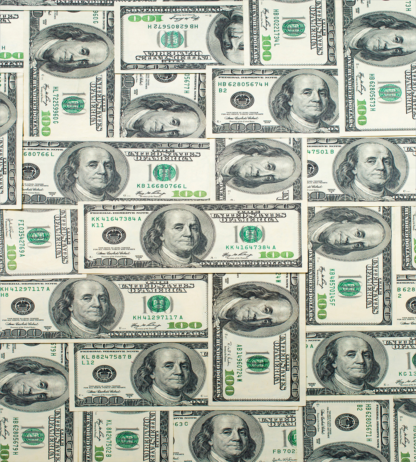 Money Duvet Cover Set with Pillow Shams Bills with Ben Franklin Print 