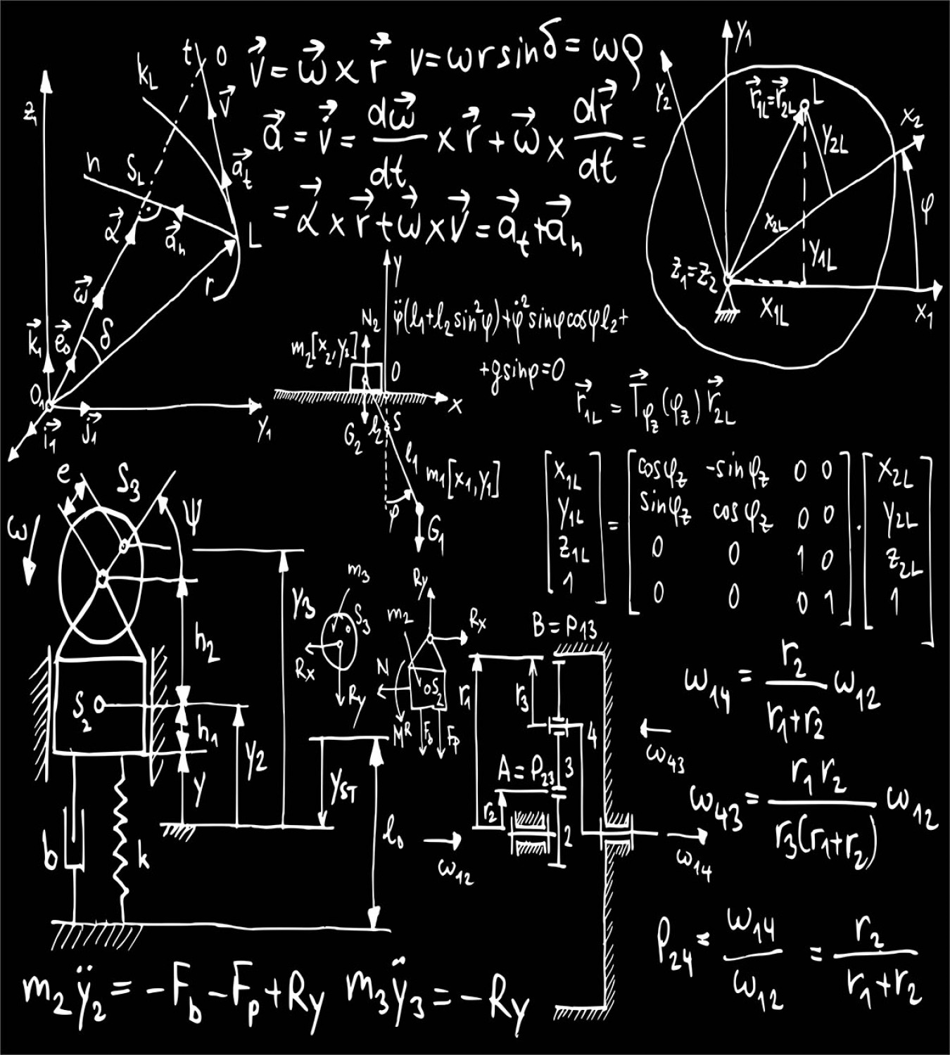Physik Bettwäsche Set Mechanische Formel Skizzierter