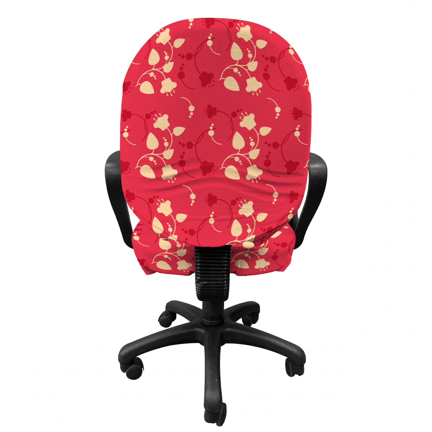 Ambesonne Floral Drawings Office Chair Slipcover Protective Stretch Cover