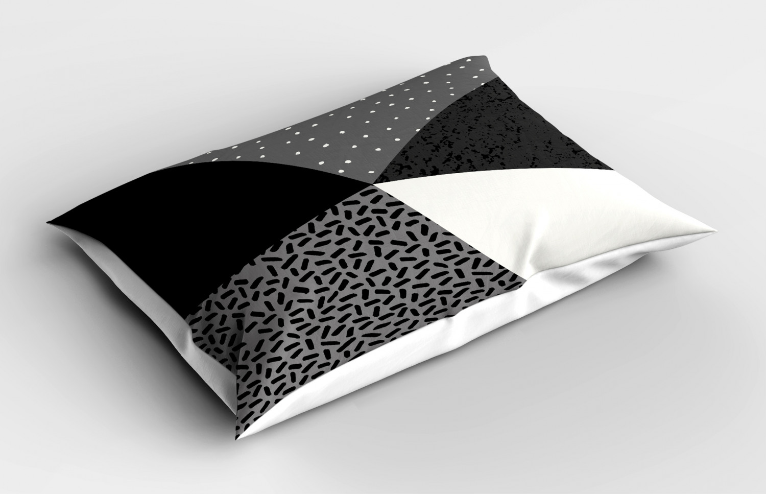 Black and Grey Pillow Sham Decorative Pillowcase 3 Sizes for Bedroom Decor