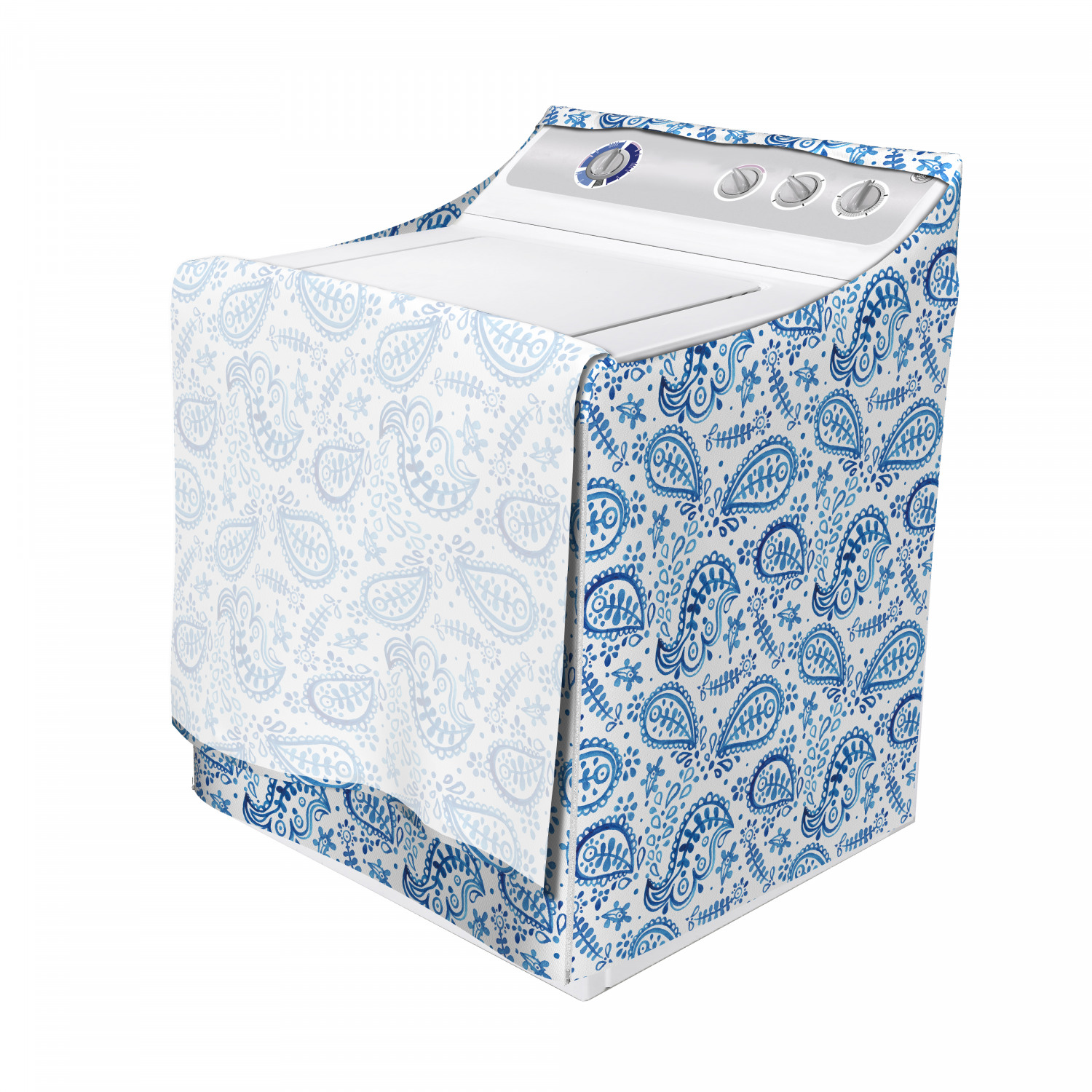 Ambesonne Paisley Washing Machine Cover Laundromat Decorative Accent 
