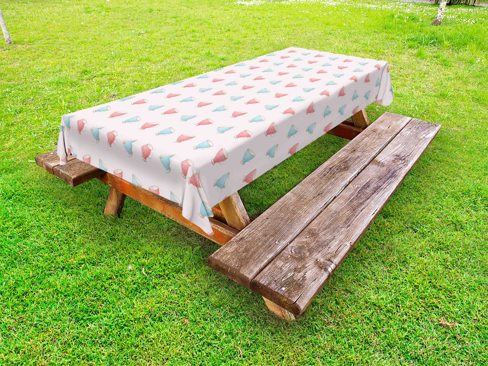 Tee-Party Outdoor Tischdecke Vintage Englisch Teacups Gartentisch Servietten - Bild 1 von 3