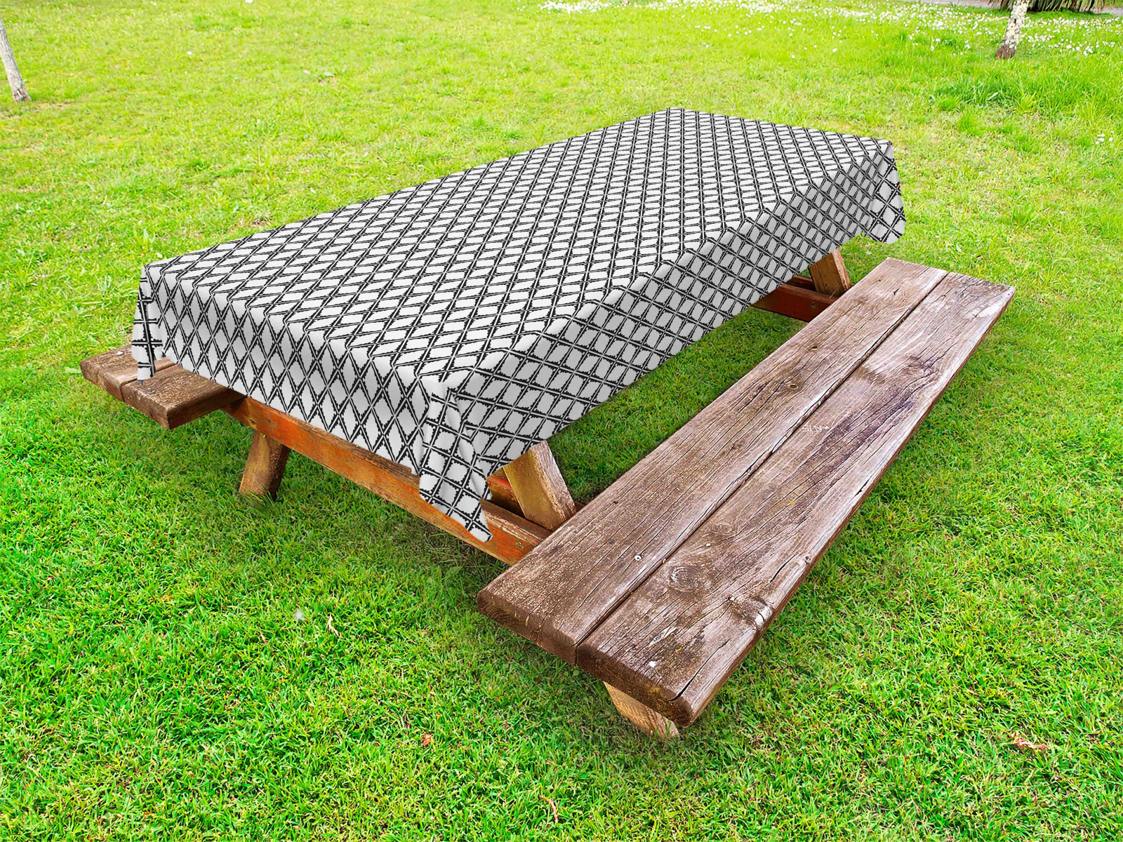 viktorianisch Outdoor Tischdecke Rococo königliche Rhombus Gitter Wasserdicht  - Bild 1 von 1