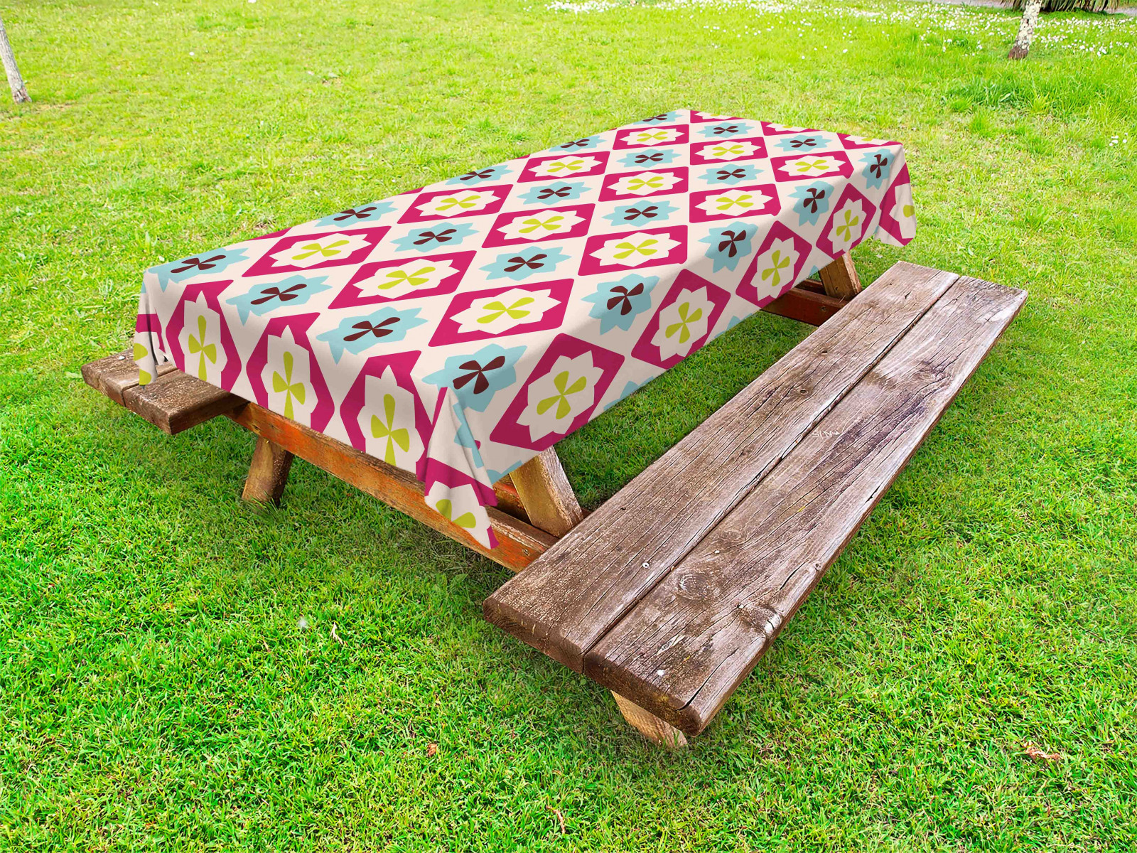 Azulejo Outdoor Tischdecke Floral Portugiesisch Muster Gartentisch Servietten