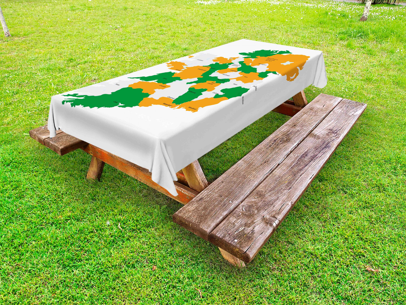 Irland Karte Outdoor Tischdecke Flaggen-Farben Mapping Gartentisch Servietten - Bild 1 von 1