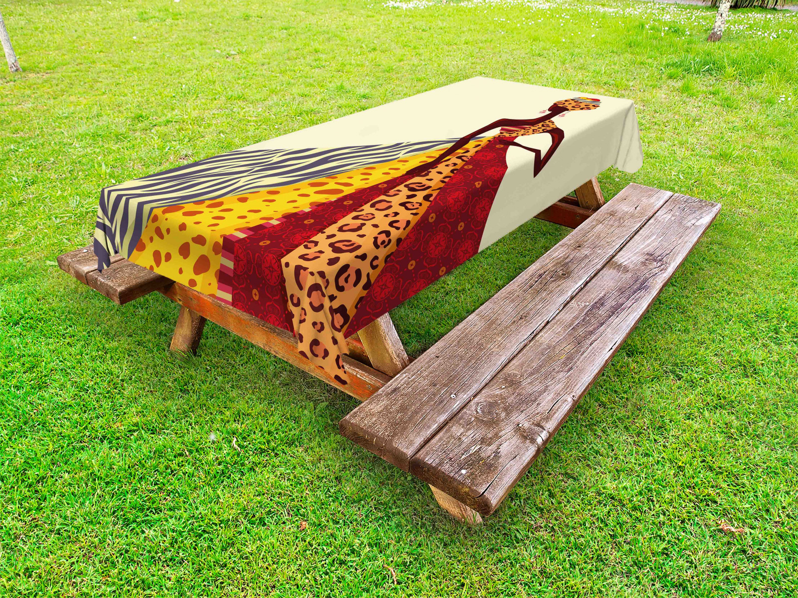 Ambesonne Pride Outdoor-Tischdecke – Bunt Gestreift, 58 X 84 Cm, Waschbar