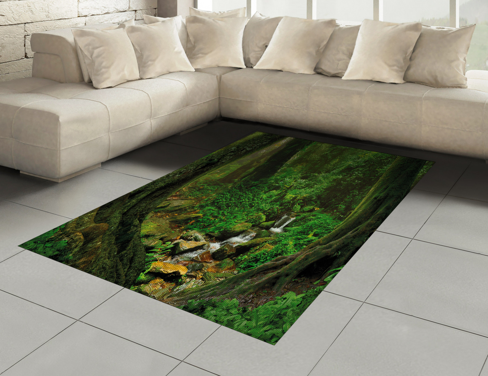 Natur Teppich Nepal Dschungel Wald Digitaldruck Muster Teppich 