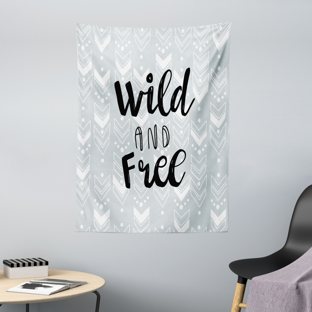 Letras Tapiz de Pared de Microfibra Salvaje y libre de la tipografía | eBay