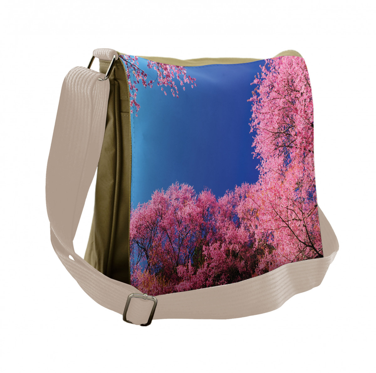 Sakura Pink Cherry Blossom Hand Bag with Adjustable Cross Body Strap