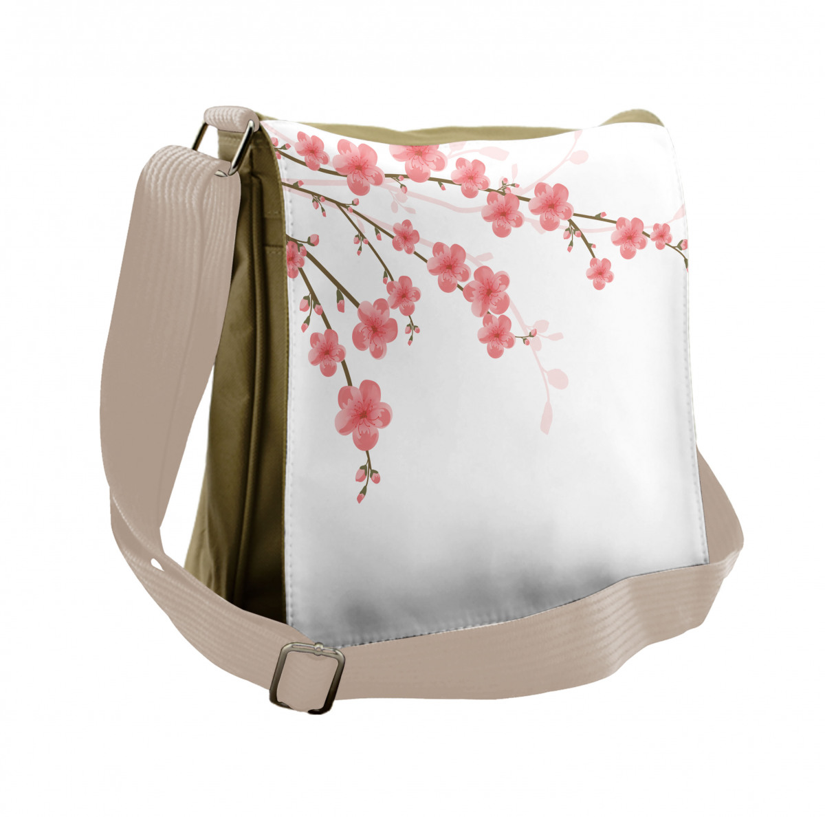 Sakura Pink Cherry Blossom Hand Bag with Adjustable Cross Body Strap