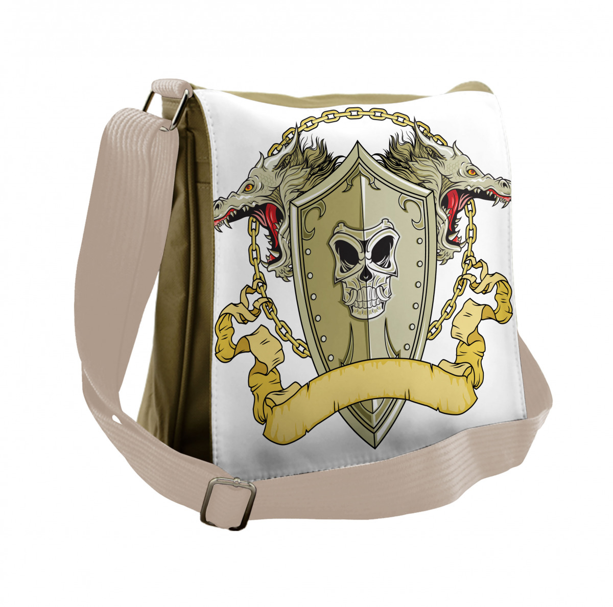 Shield Dragon Medieval Messenger Bag