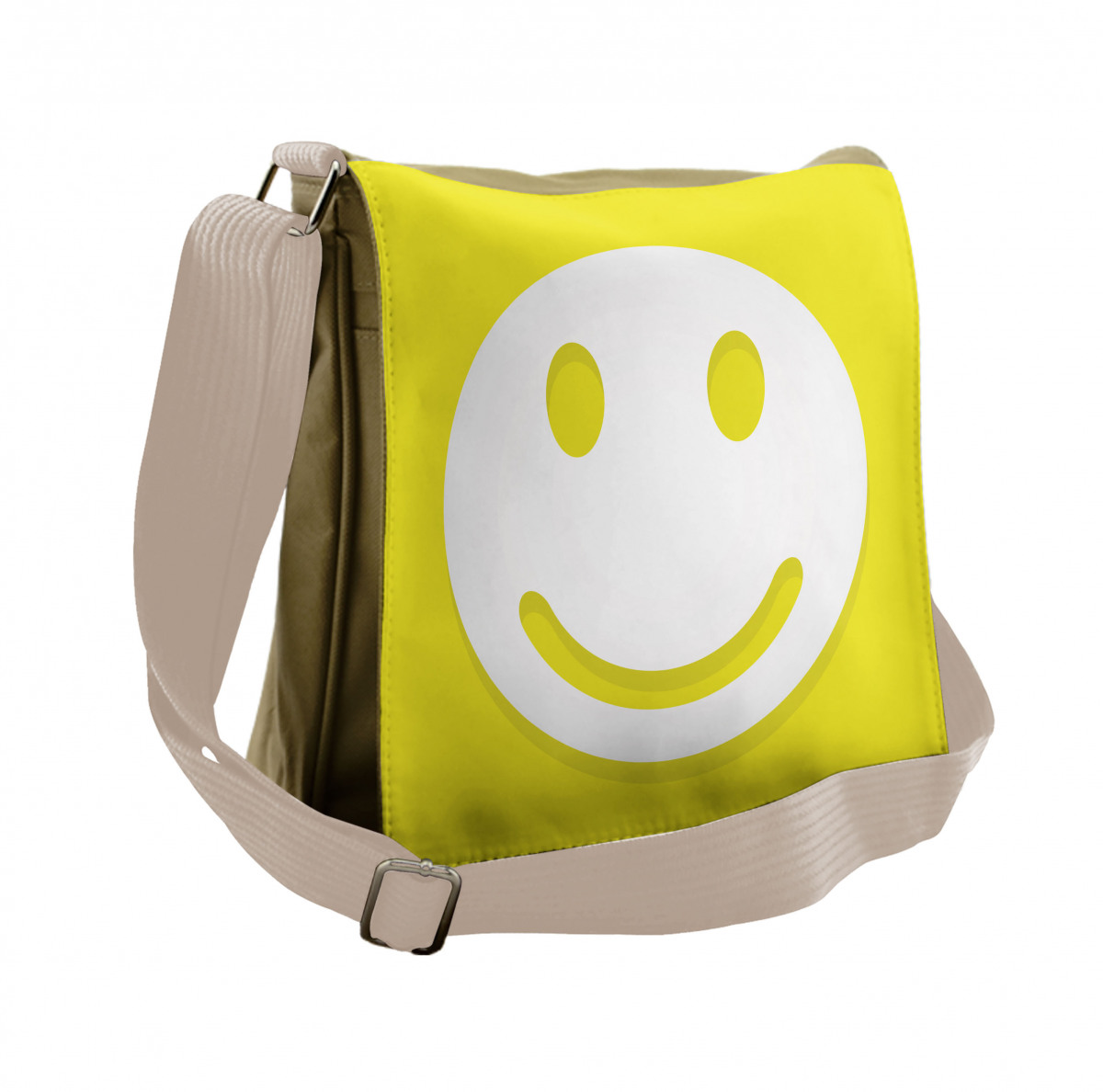 Messenger Crossbody Flap Over Bag Lemon Yellow