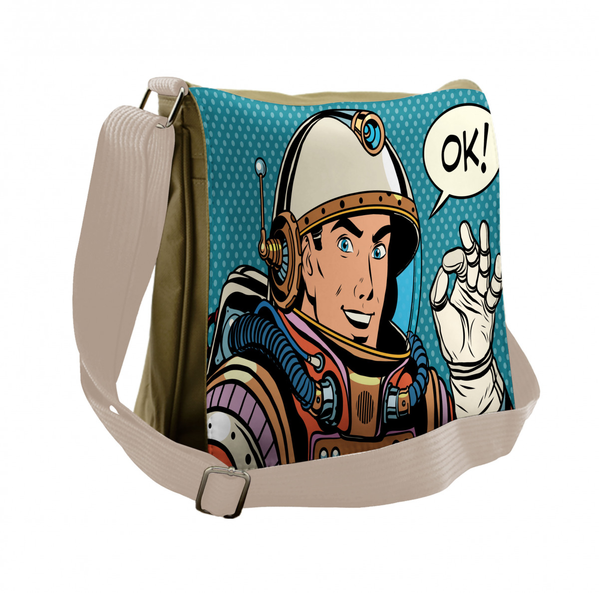 Space Man Gesturing Messenger Bag