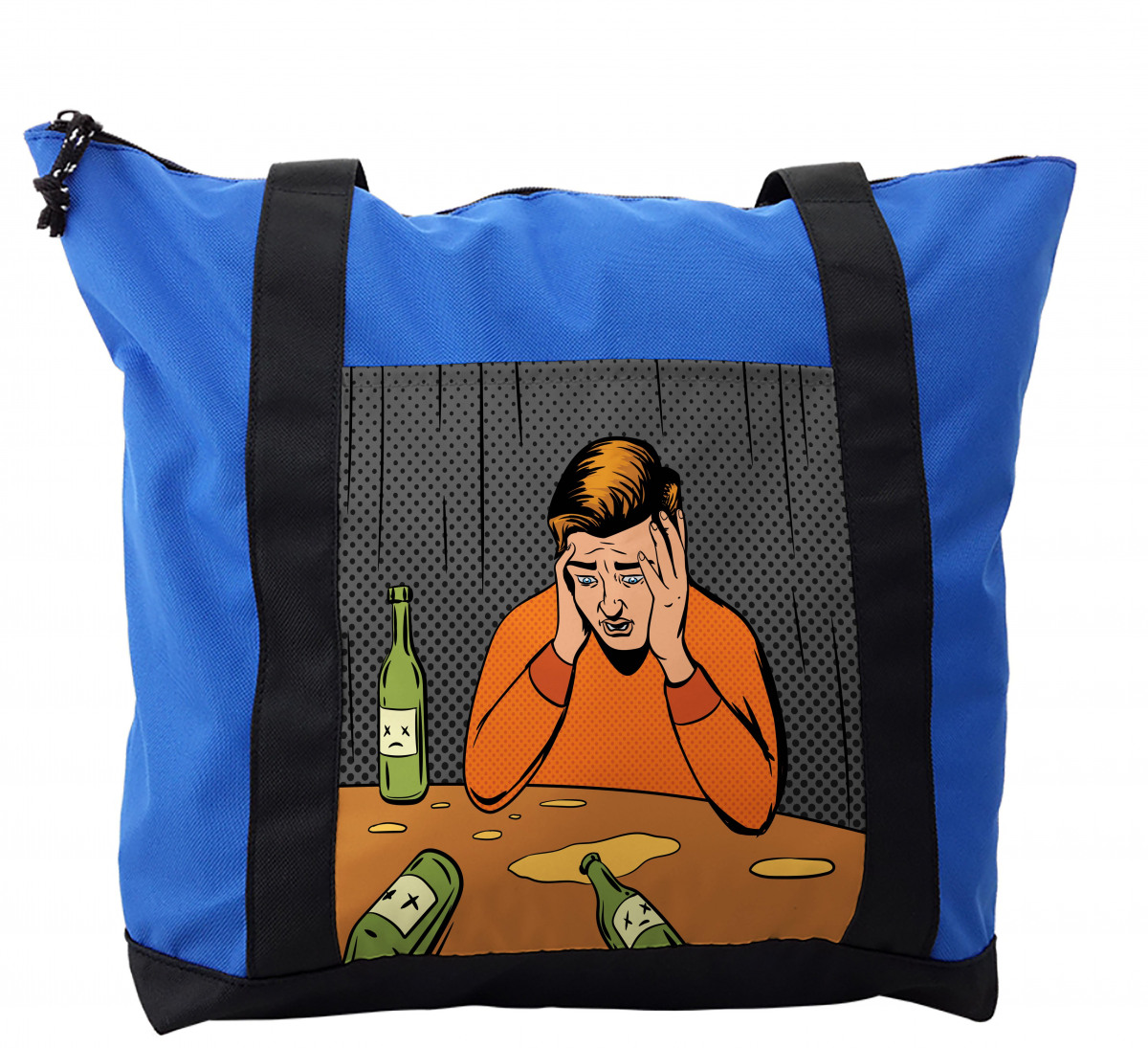 Drunk Man and Empty Bottles Shoulder Bag