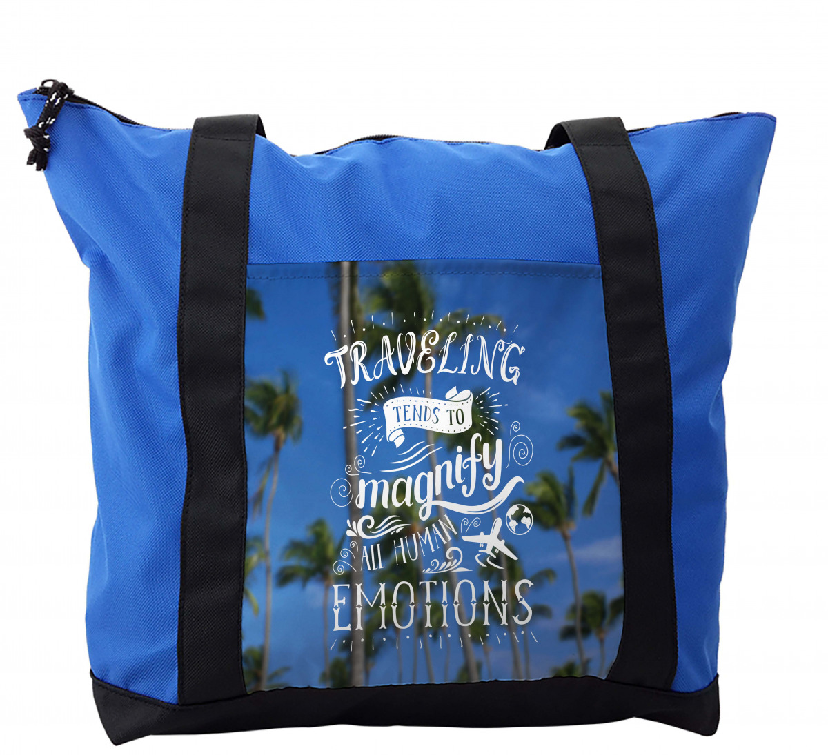 Travel Words Airplane Shoulder Bag Shoulder Bags