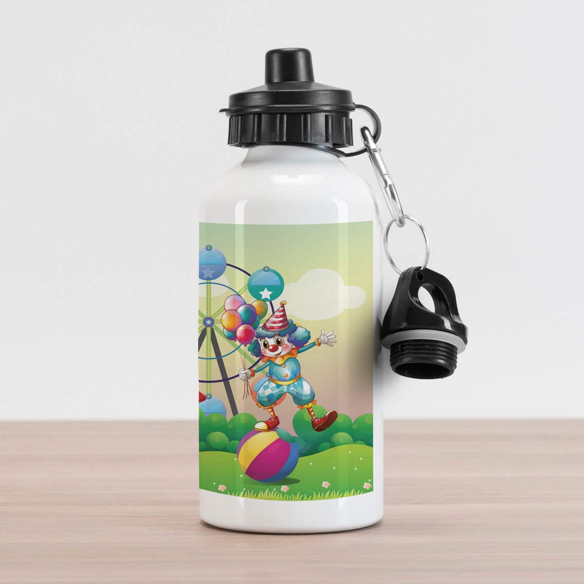 Clown Inflatable Ball Aluminum Water Bottle