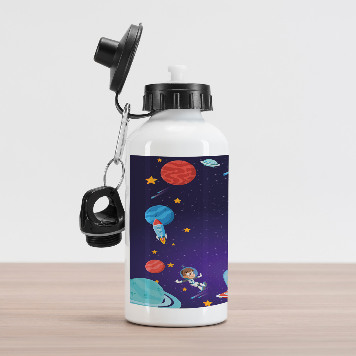 Astronaut Kids Outer Space Aluminum Water Bottle