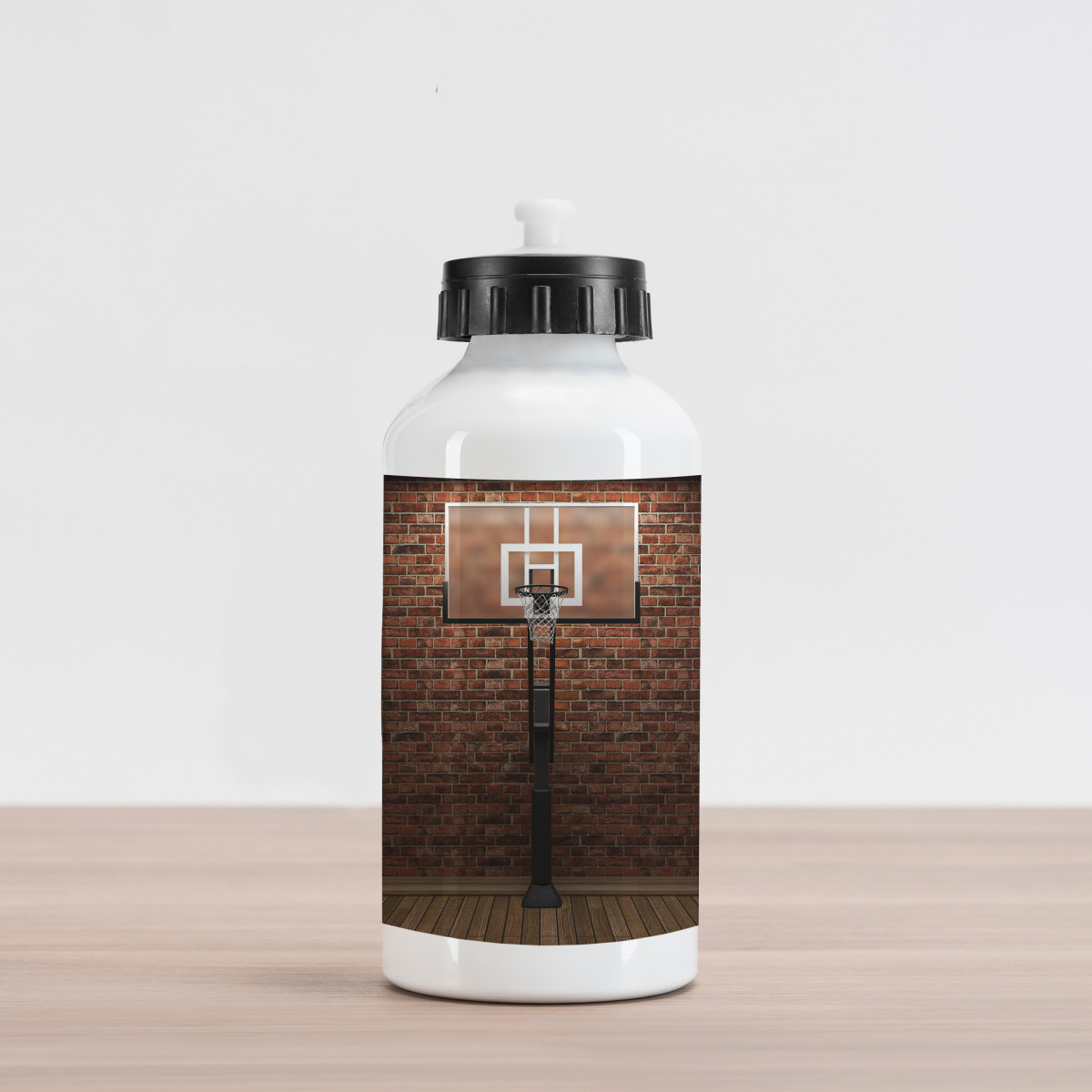 Empty Basketball Court Aluminum Water Bottle