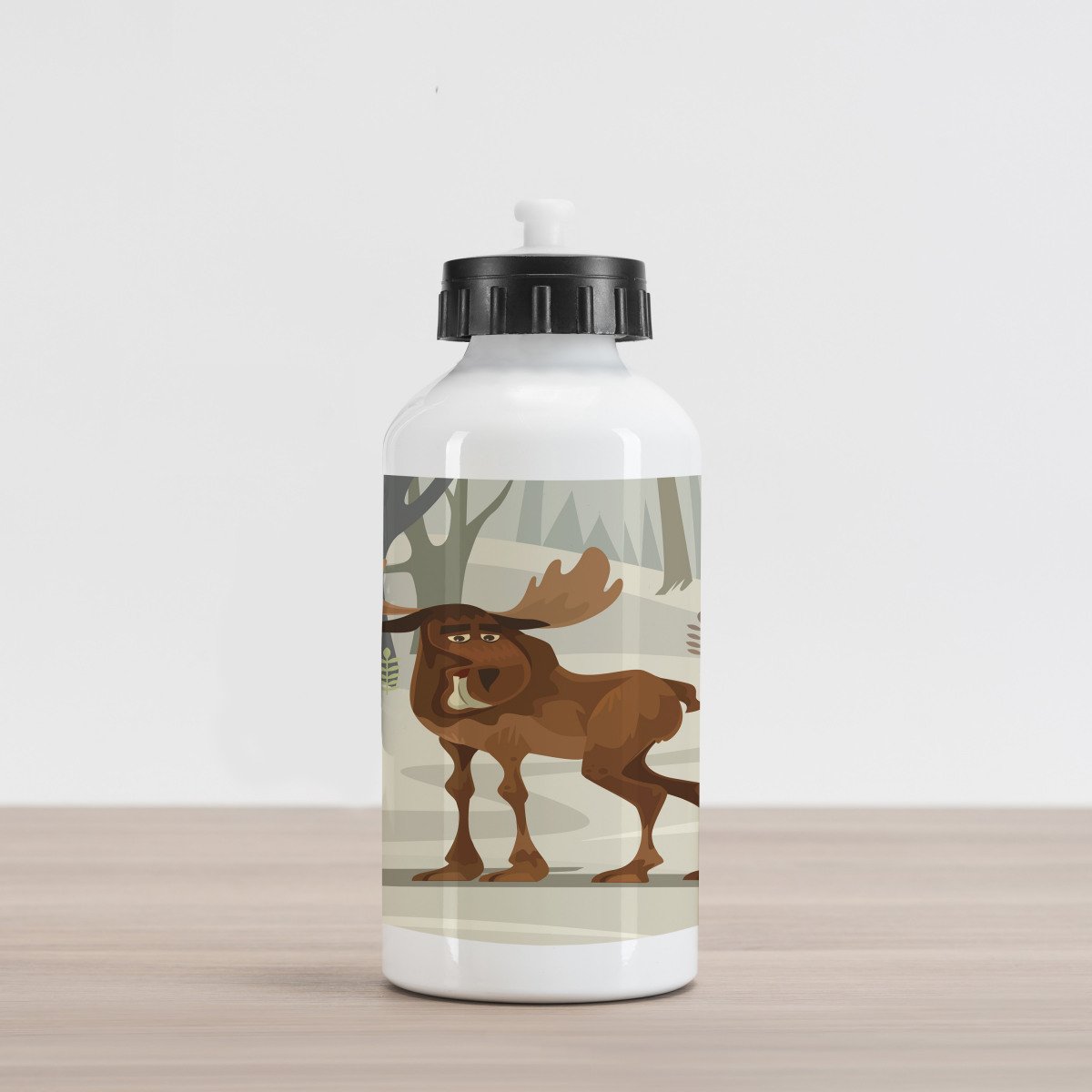 Pink Youth Elk Scene Water Bottle