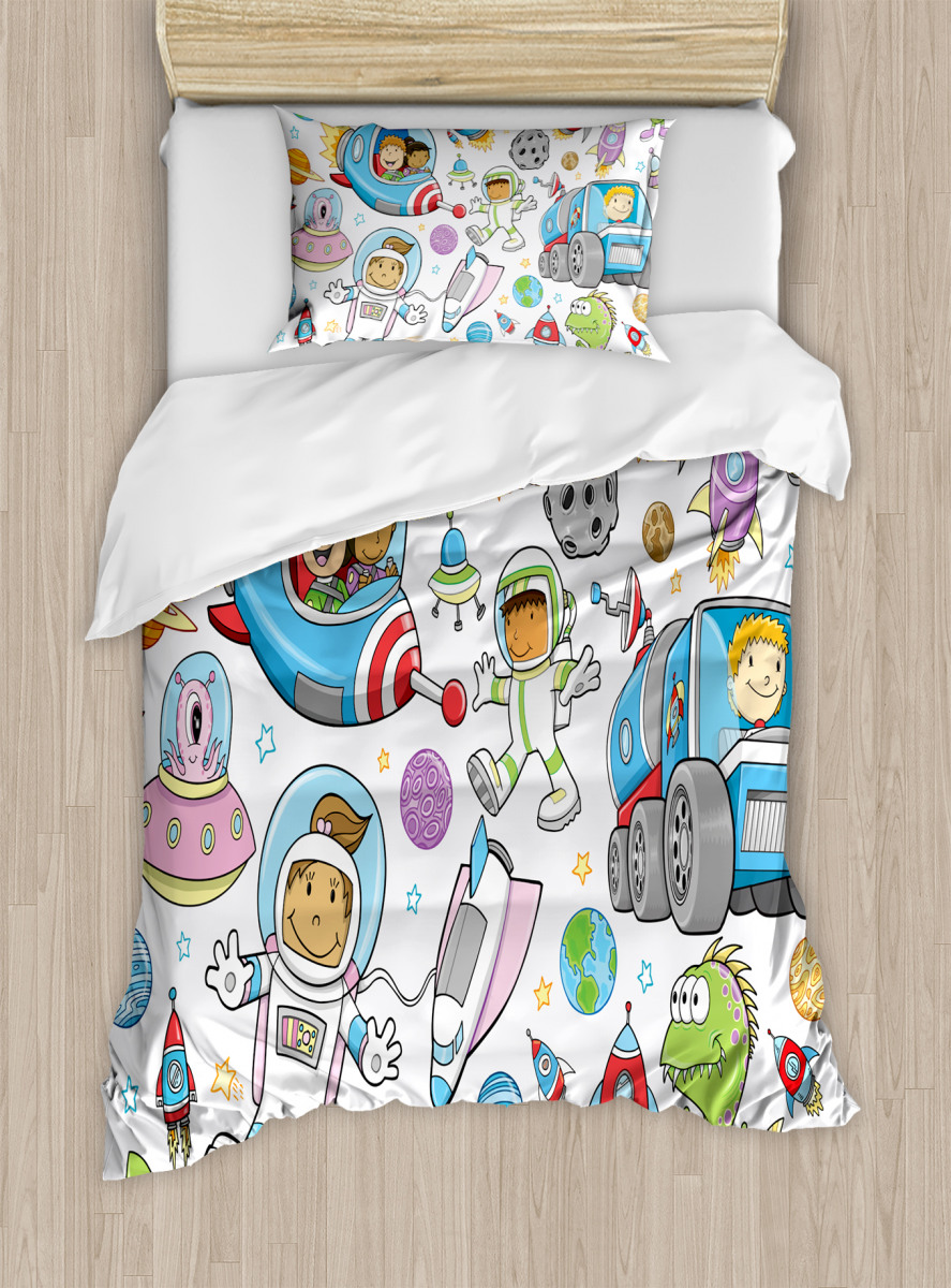 Space Kids Rocket Duvet Cover Set