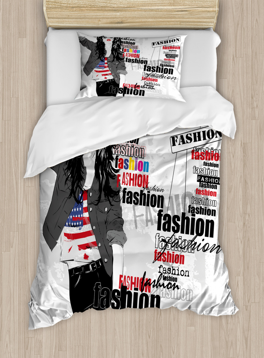 Modern Teen Girl Usflag Duvet Cover Set