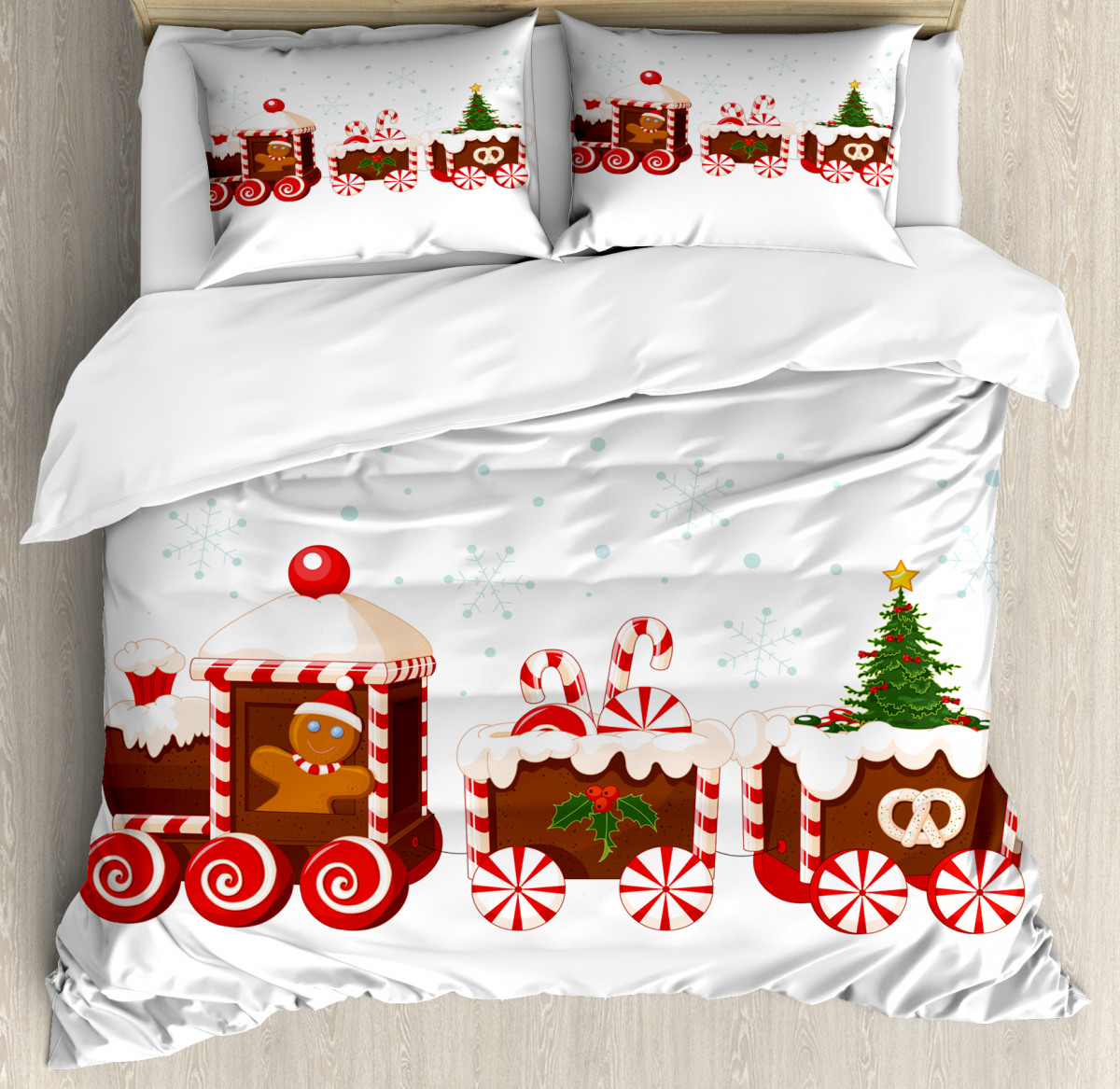 Gingerbread Train Duvet Cover Set