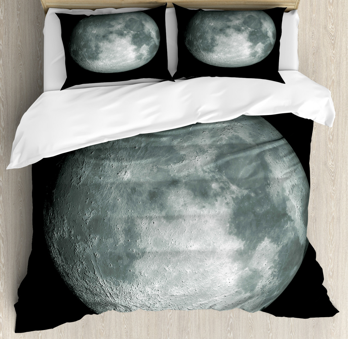 trippy moon planet space duvet cover set ambesonne