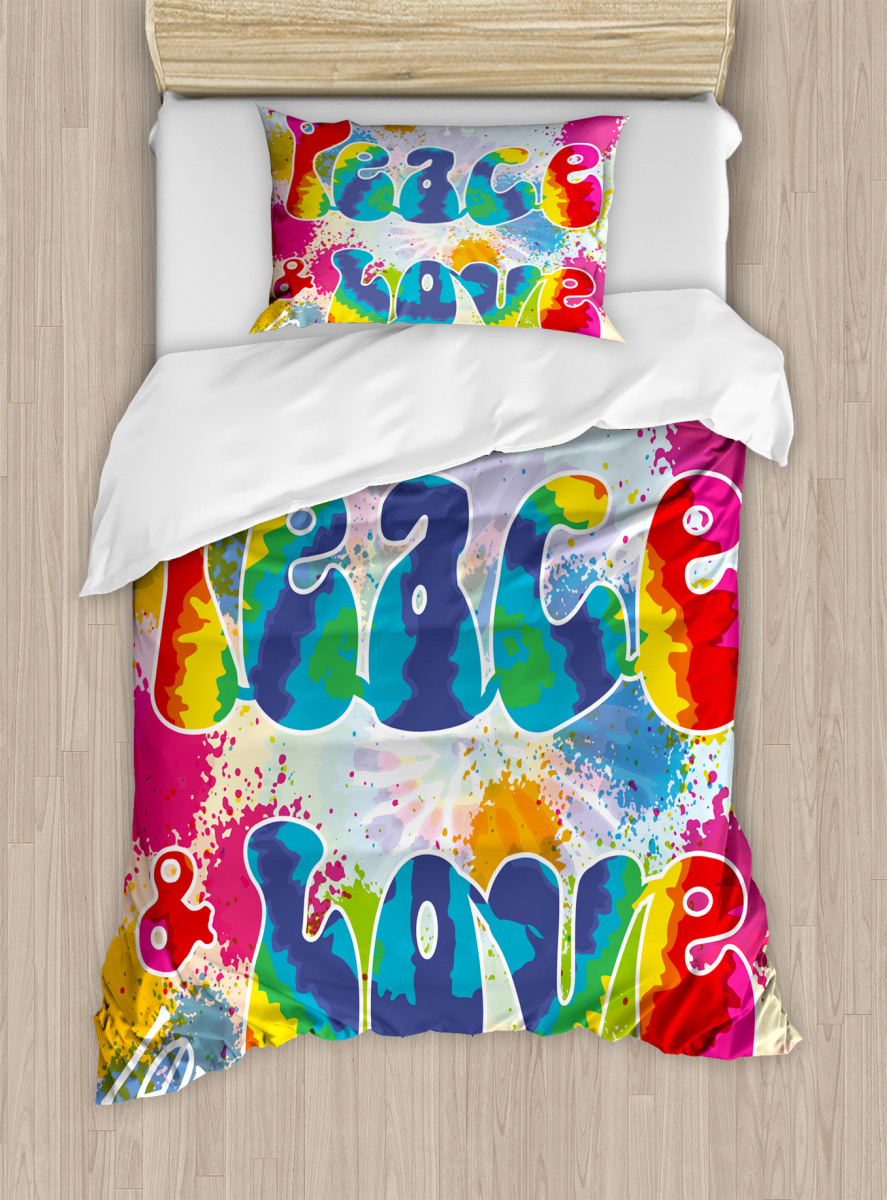 Peace And Love Funky Duvet Cover Set, Funky Duvet Covers