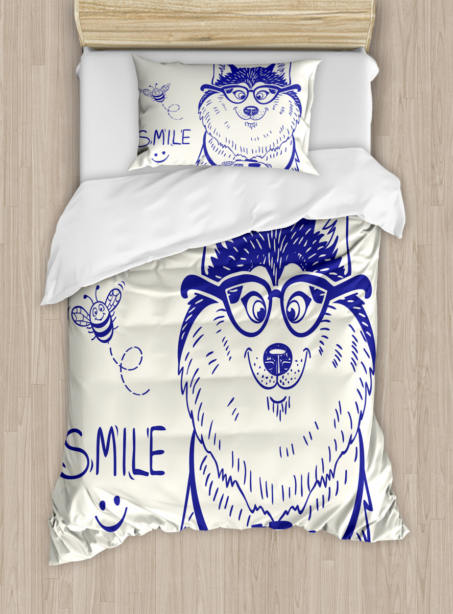 Cartoon Puppy Duvet Cover Set