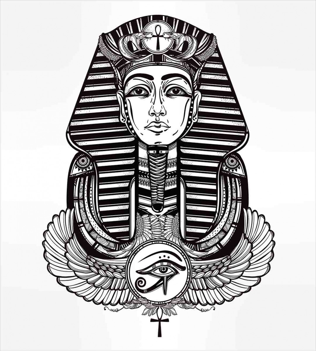 Egyptian Pharaoh Tattoo. Hope ya'll having a beautiful Monday! I got o... |  TikTok