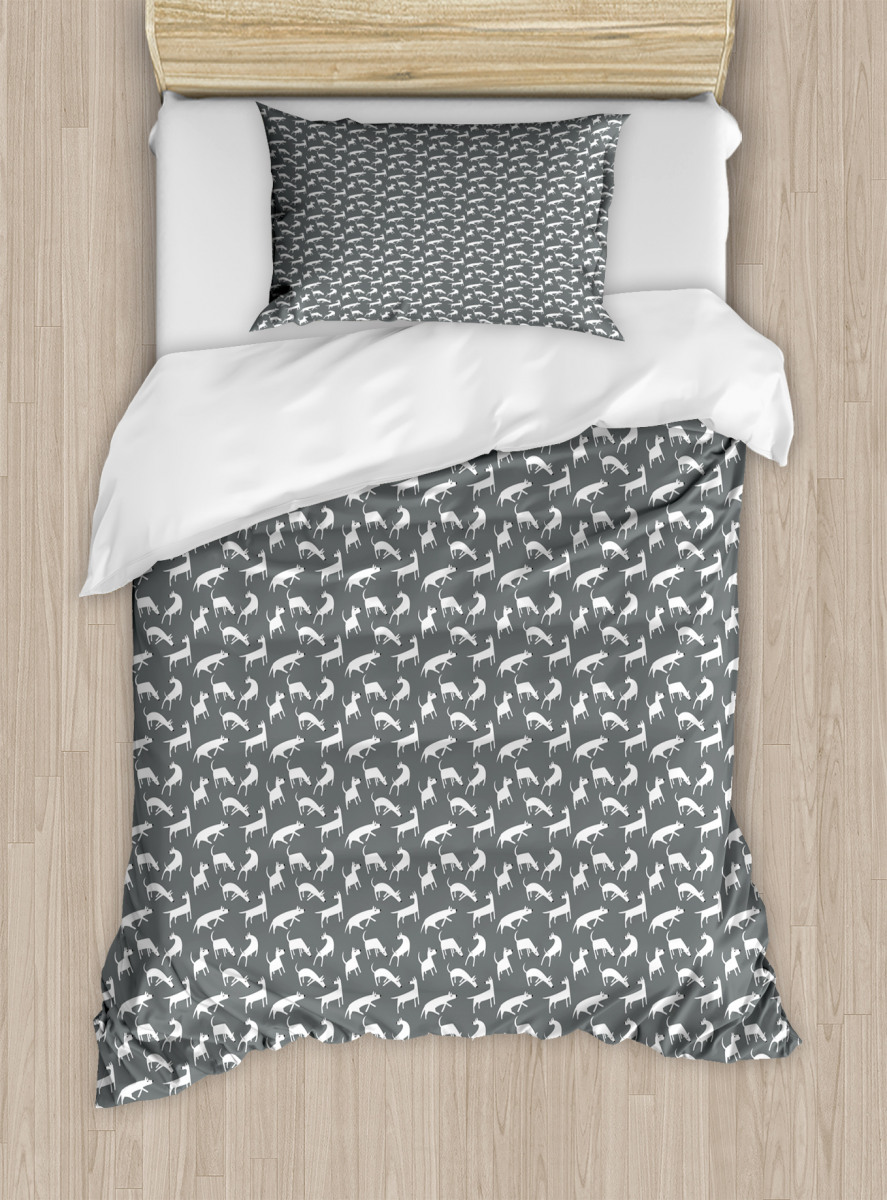 Funky English Bull Terriers Duvet Cover Set