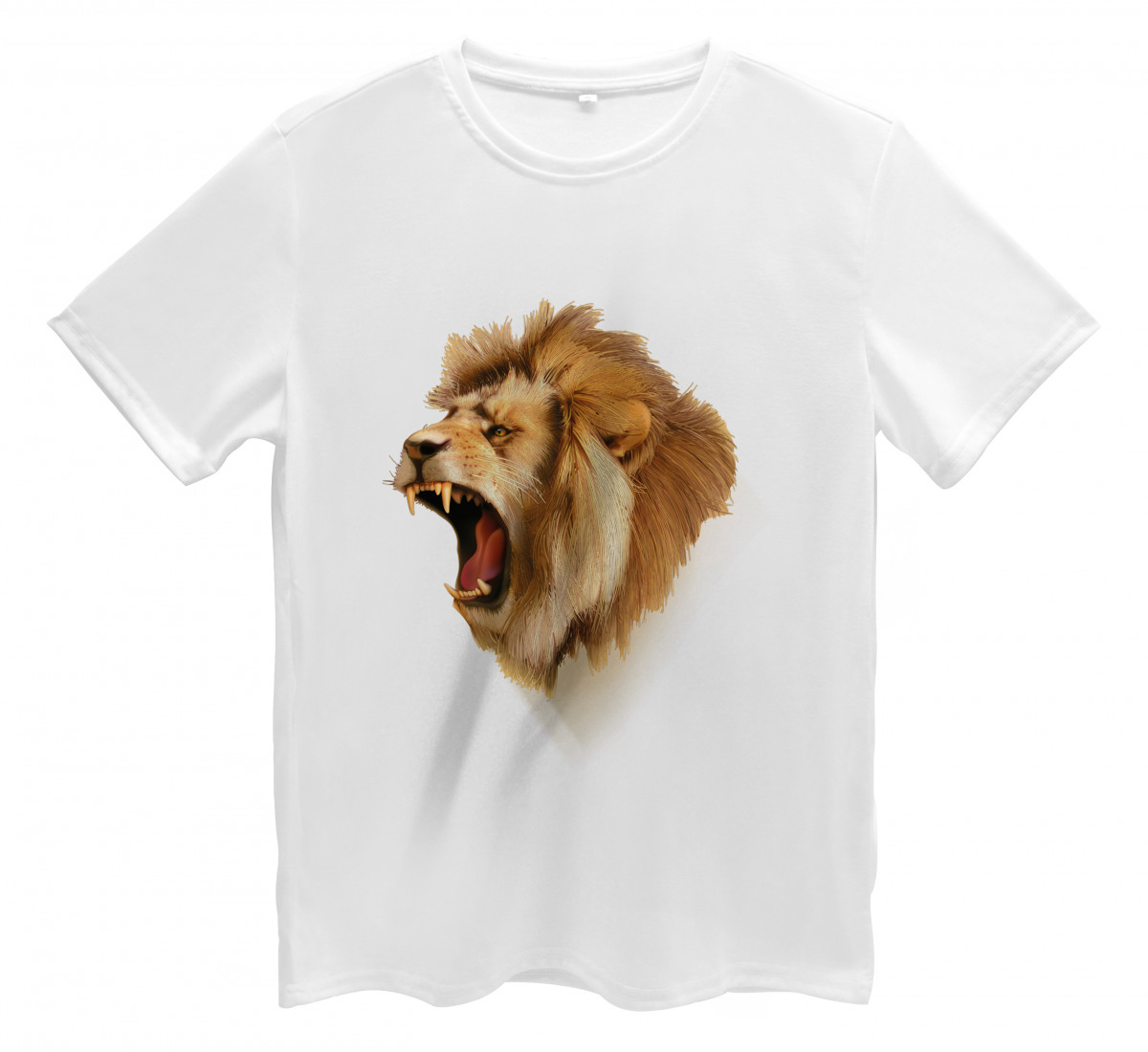 T-Shirt: Lions Head (White) 