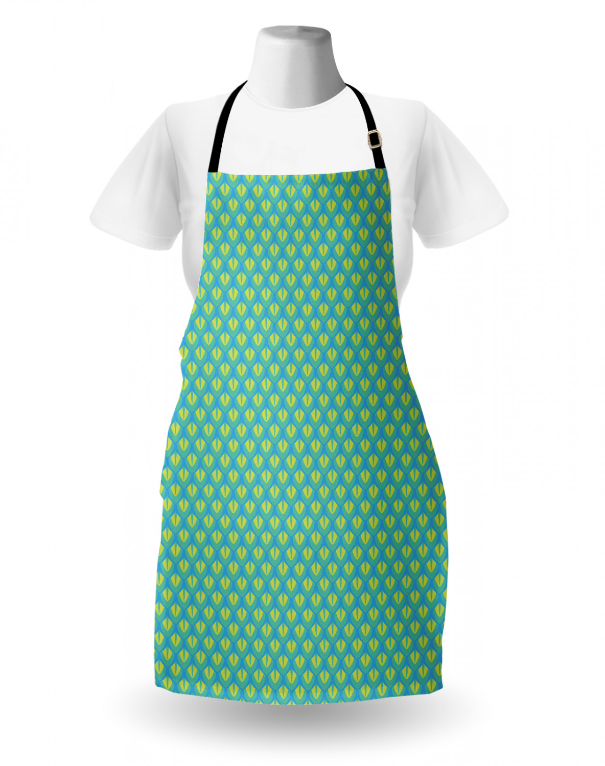 Ambesonne Apron Bib with Adjustable Neck Strap for Garden Cooking Standard Size