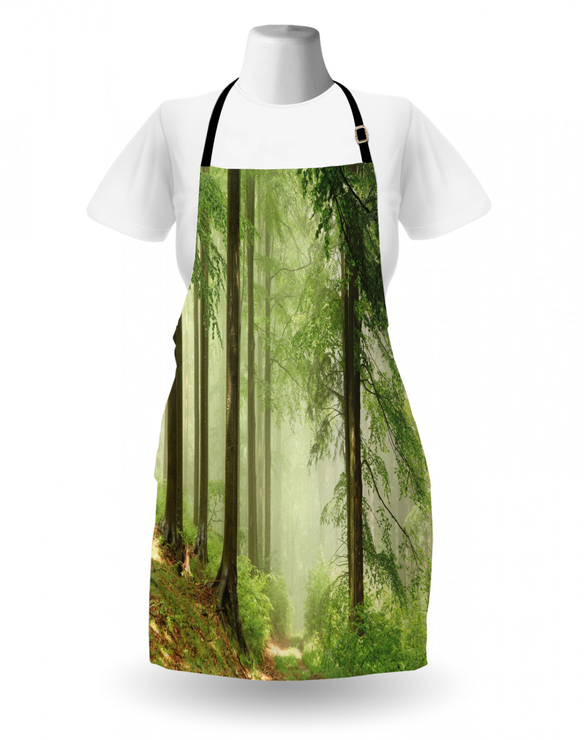 Ambesonne Apron Bib with Adjustable Neck Strap for Garden Cooking Standard Size