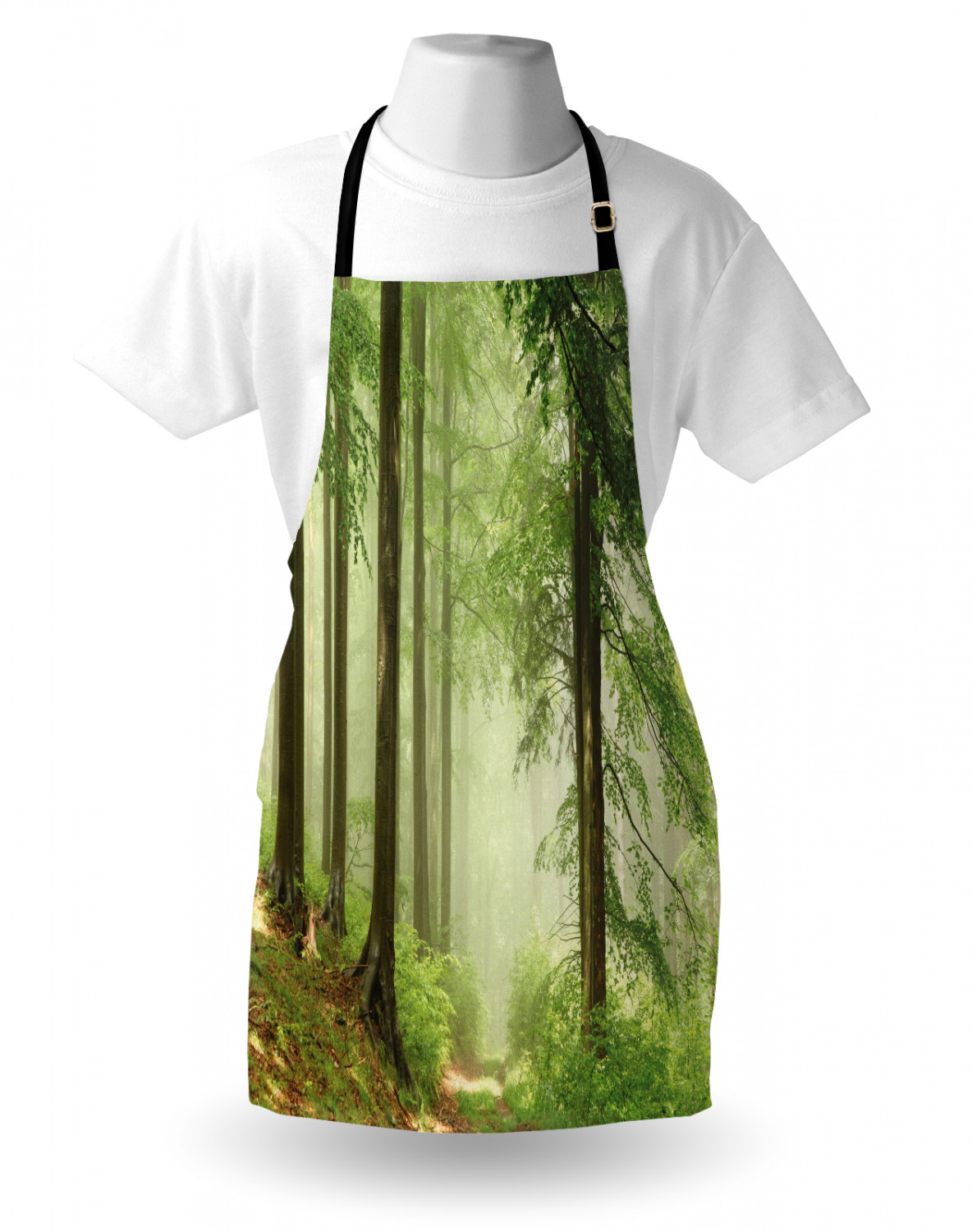 Ambesonne Apron Bib with Adjustable Neck Strap for Garden Cooking Standard Size