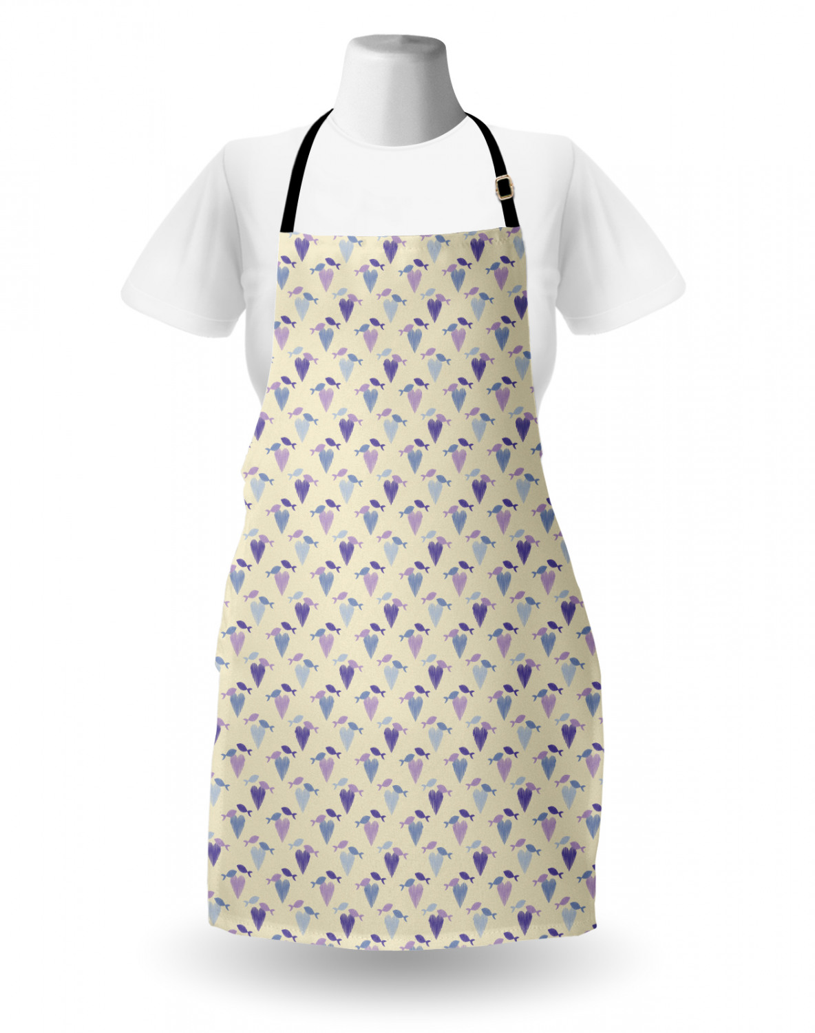 Ambesonne Apron Bib Adjustable Strap for Gardening Cooking Unisex Vivid Colors