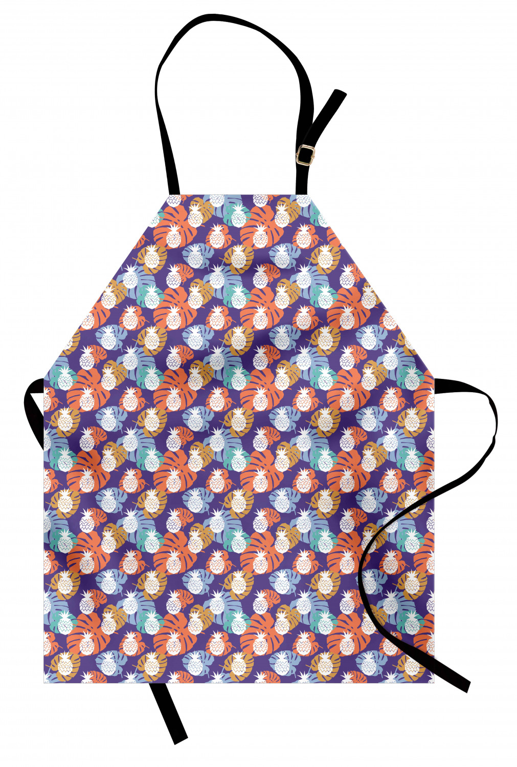 Ambesonne Apron Bib Adjustable Strap for Gardening Cooking Unisex Vivid Colors