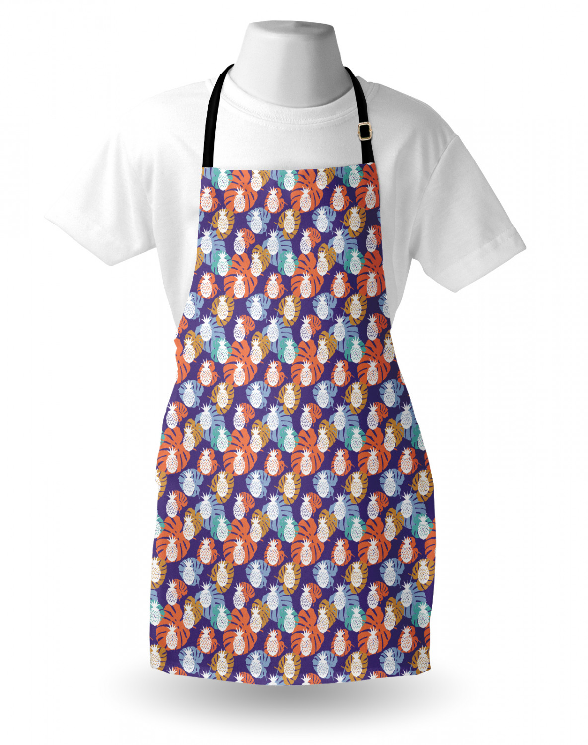 Ambesonne Apron Bib Adjustable Strap for Gardening Cooking Unisex Vivid Colors