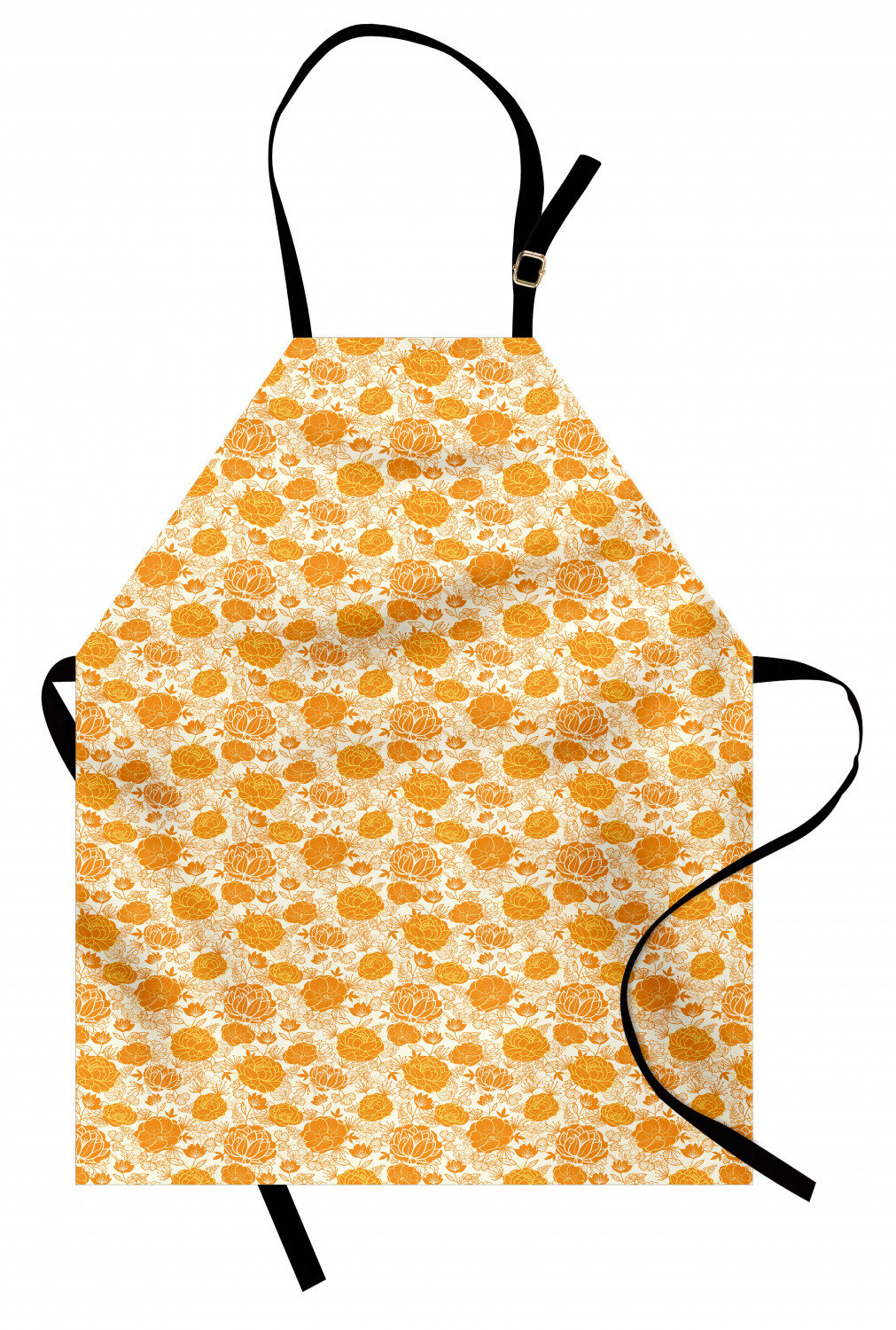 Apron Adjustable Black Strap for Garden Cooking Unisex Standard Size Ambesonne