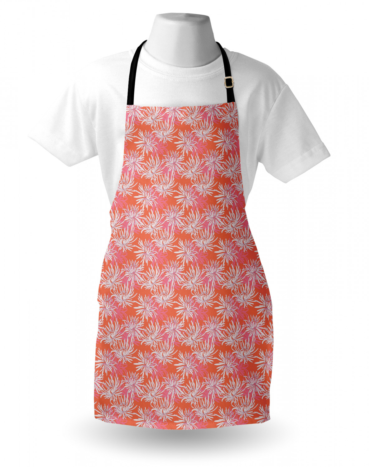 Apron Adjustable Black Strap for Garden Cooking Unisex Standard Size Ambesonne