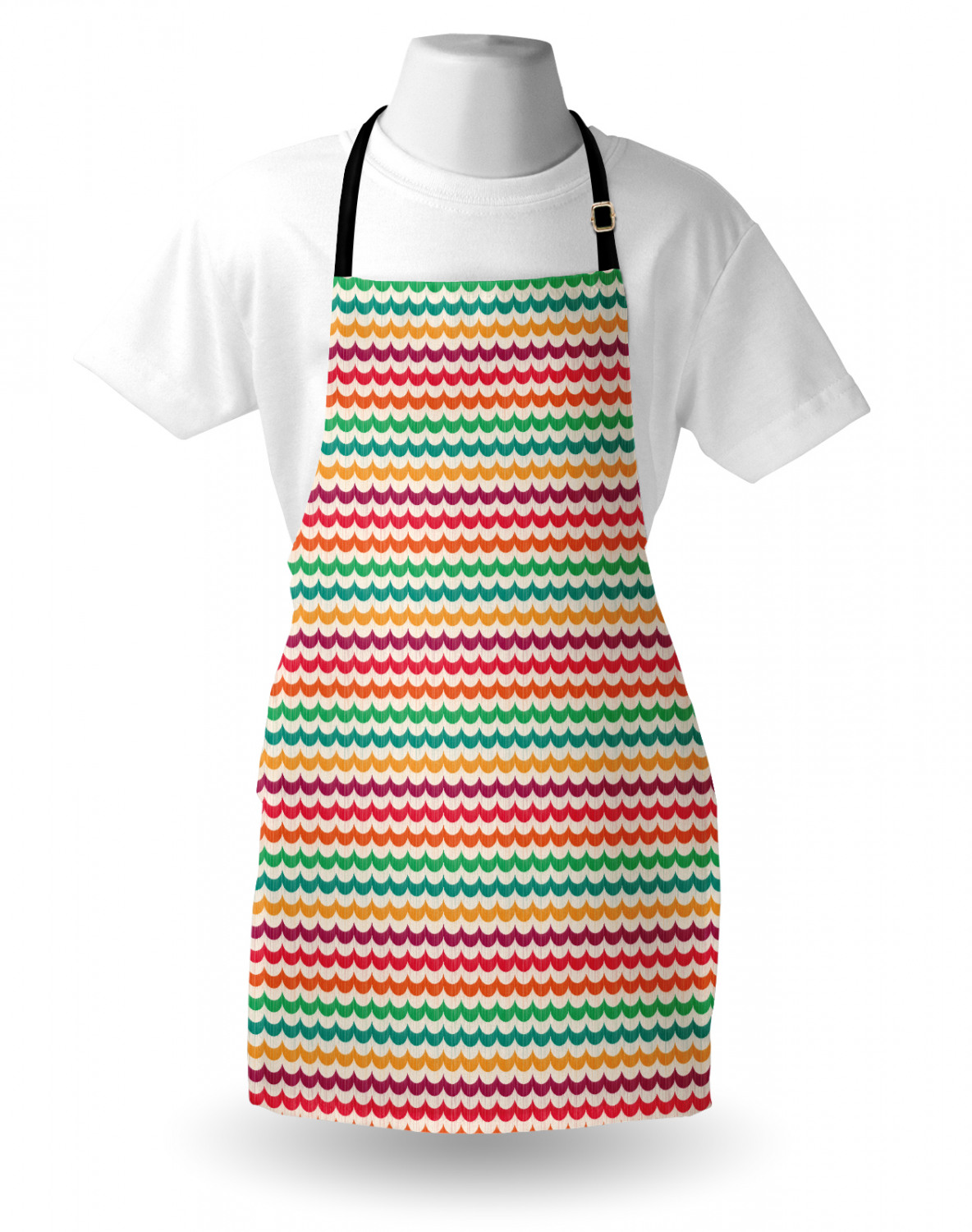 Apron Adjustable Black Strap for Garden Cooking Unisex Standard Size Ambesonne