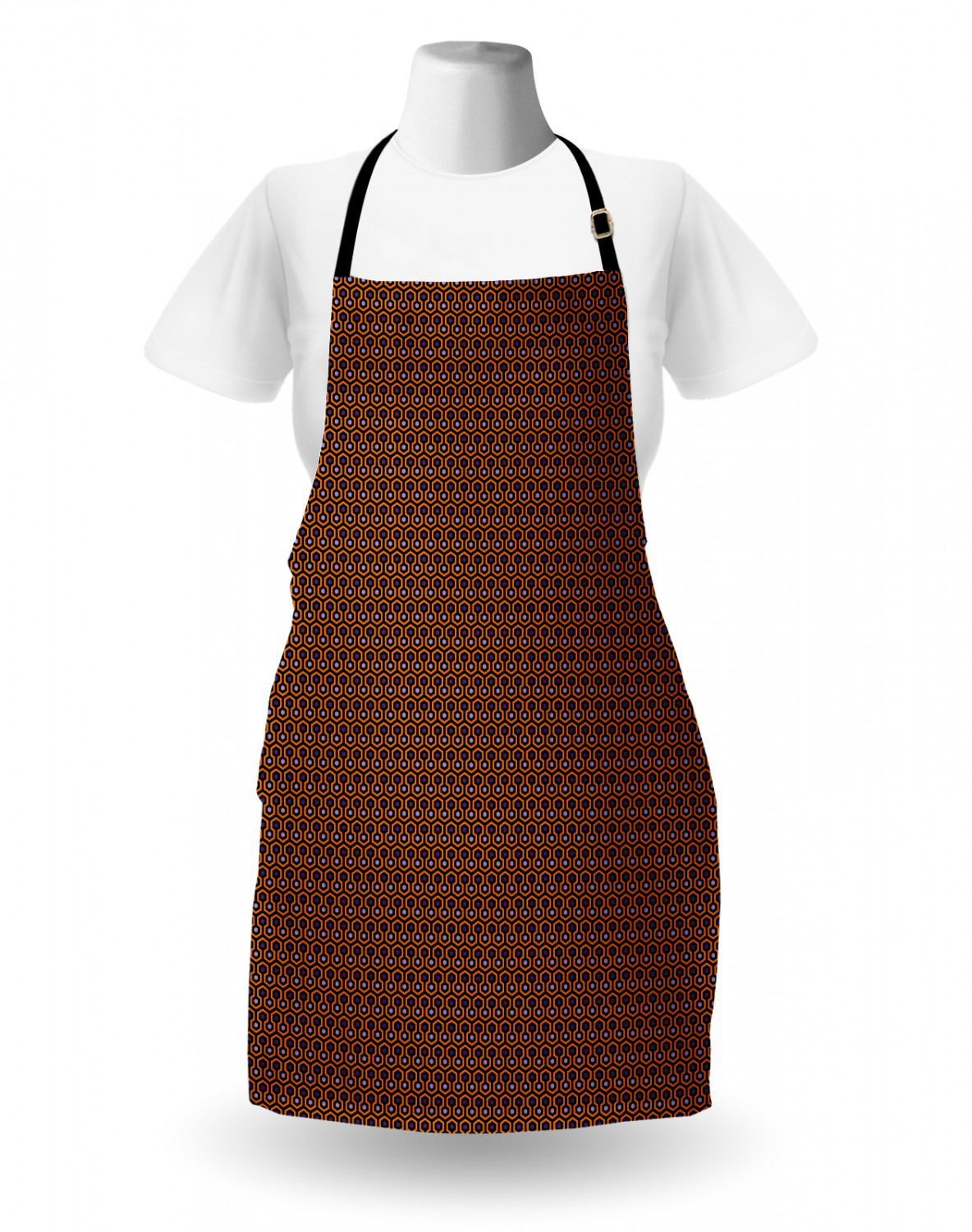 Apron Adjustable Black Strap for Garden Cooking Unisex Standard Size Ambesonne