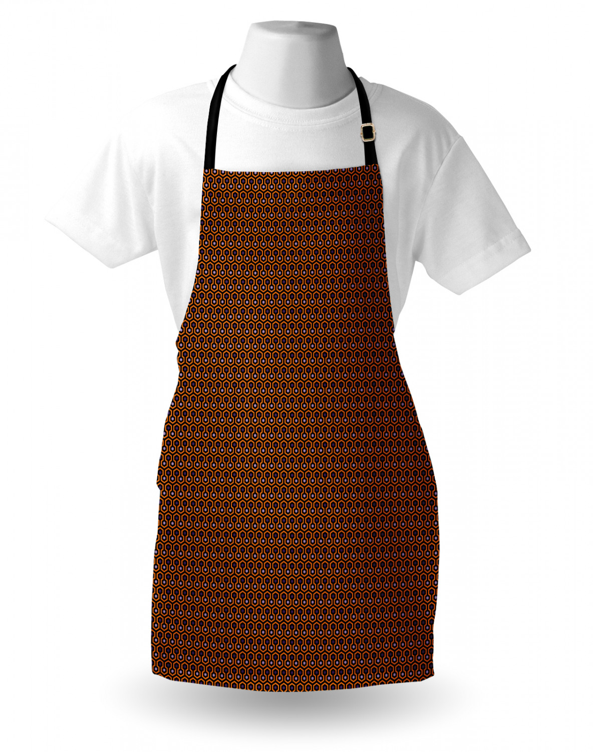 Apron Adjustable Black Strap for Garden Cooking Unisex Standard Size Ambesonne