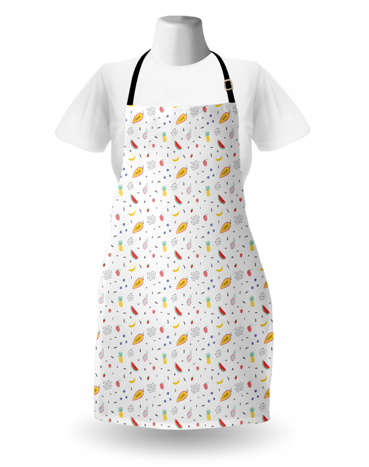 Apron Adjustable Black Strap for Garden Cooking Unisex Standard Size Ambesonne