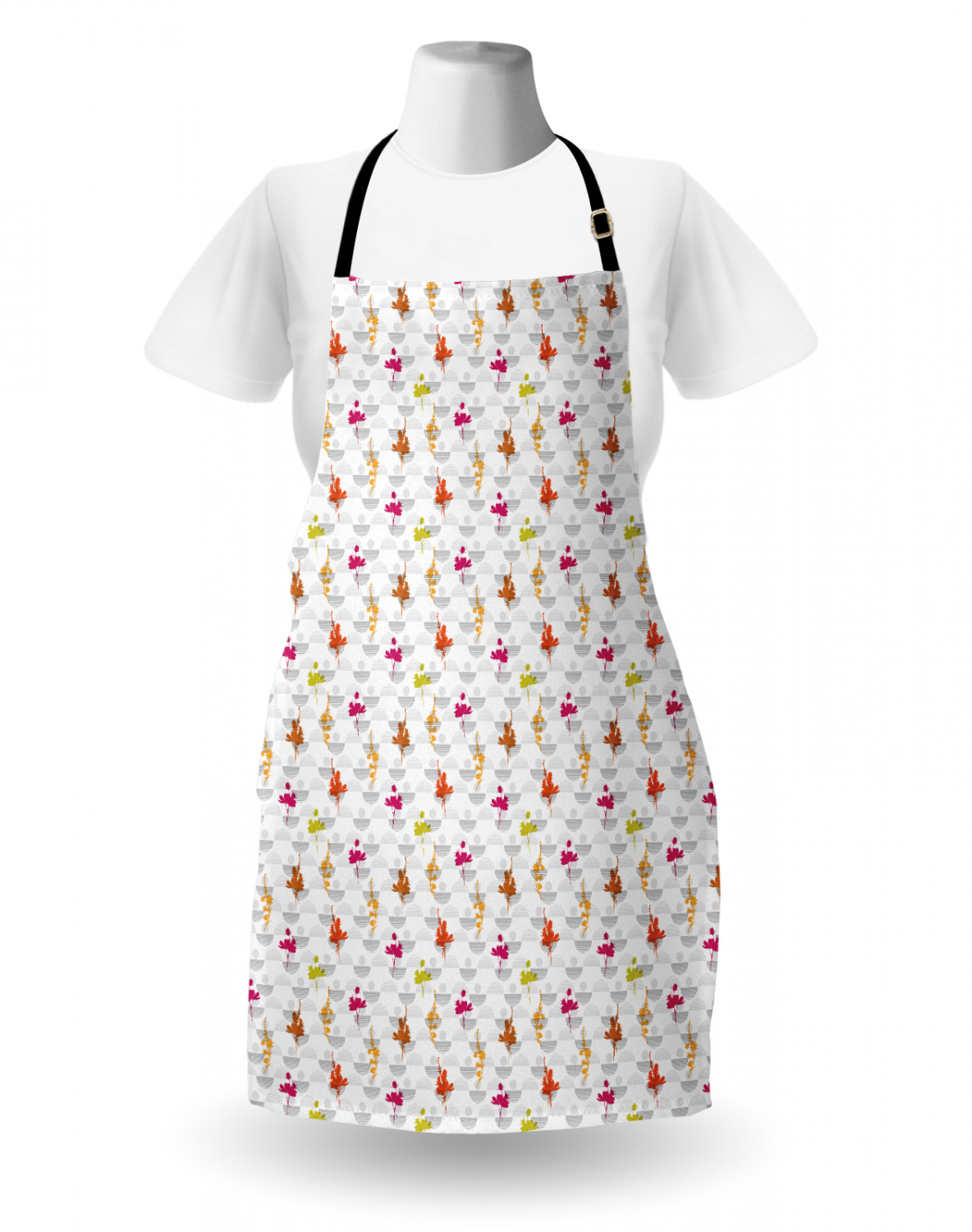 Apron Adjustable Black Strap for Garden Cooking Unisex Standard Size Ambesonne